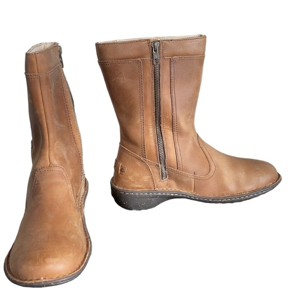 UGG Women's Kaleen Mid Boots Chestnut Leather. Size 8 GUC - Picture 6 of 11